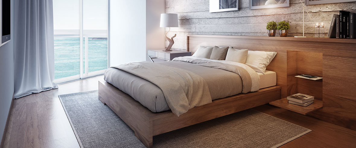 INTERIORES: DORMITORIO PRINCIPAL (VISTA AL MAR)